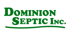 Dominion Septic Inc. logo in green text with a curved green underline