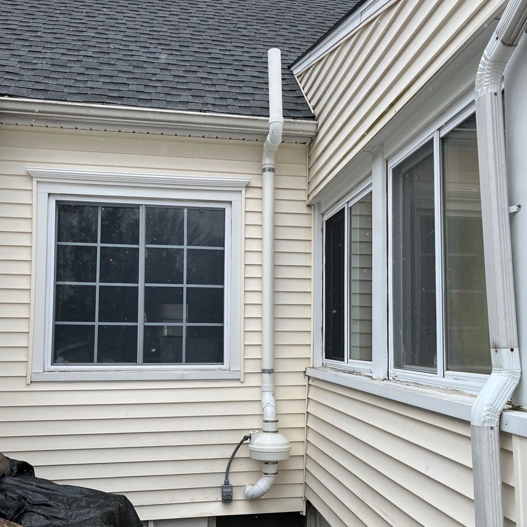 Discreet installation of a radon mitigation system