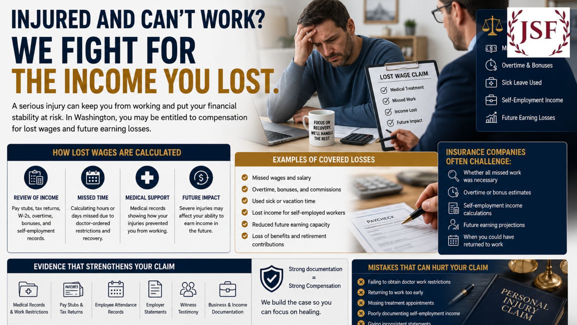 Can You Recover Compensation for Missed Work After Personal Injury in Washington?
