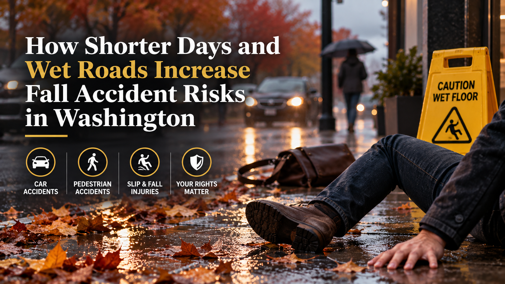 How Shorter Days and Wet Roads Increase Fall Accident Risks in Washington