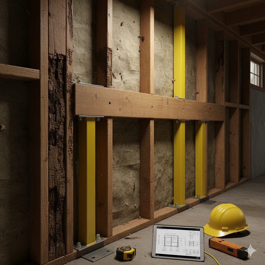 repairing a damaged wall
