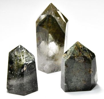 Lodolite Quartz Obelisks
