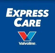 Express Care logo: white text on blue background, 