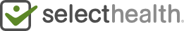 SelectHealth logo with green checkmark and gray text