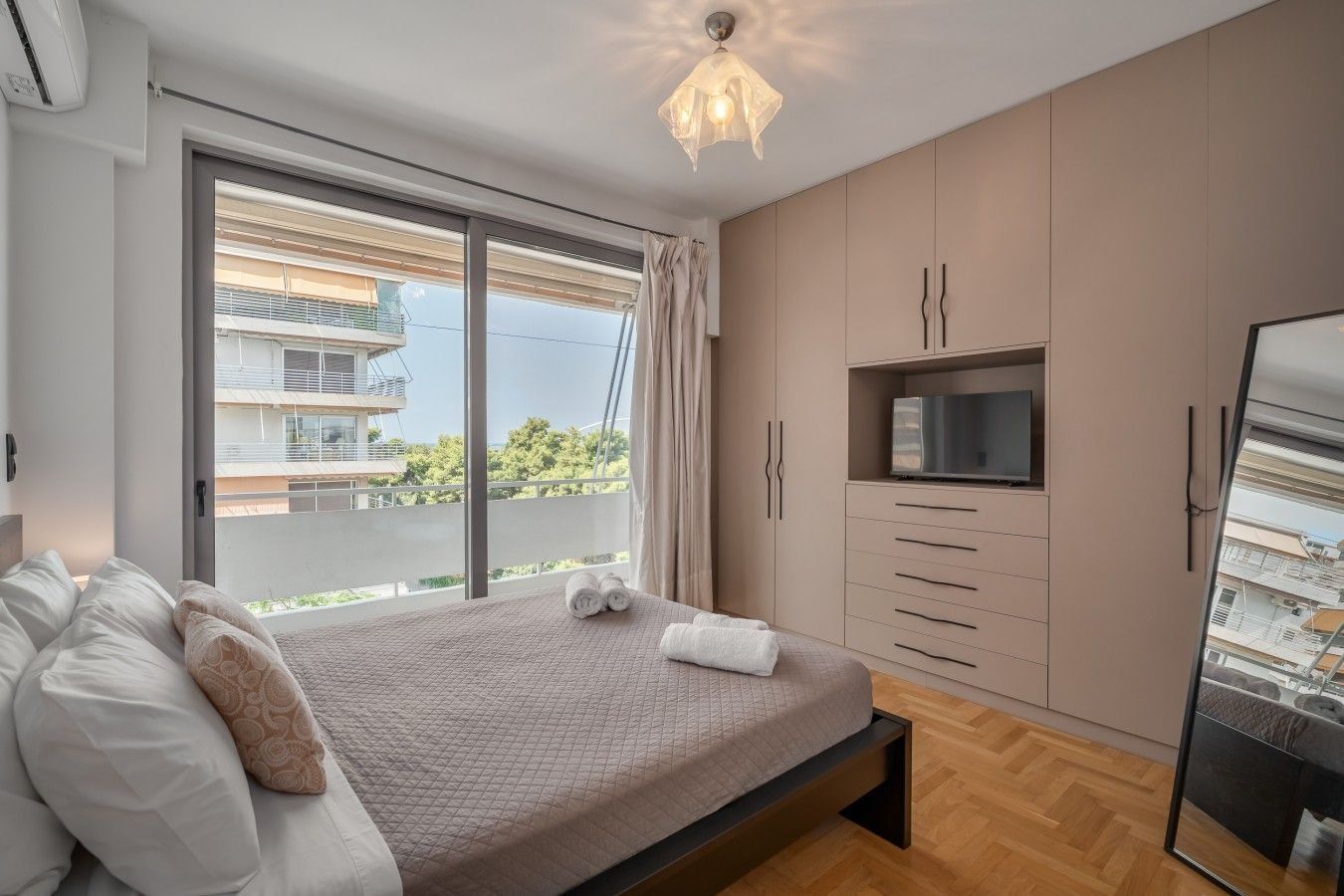 Bedroom at Faliro Blue, Palaio Faliro, Athens Riviera, prepared and operated by Cheez
