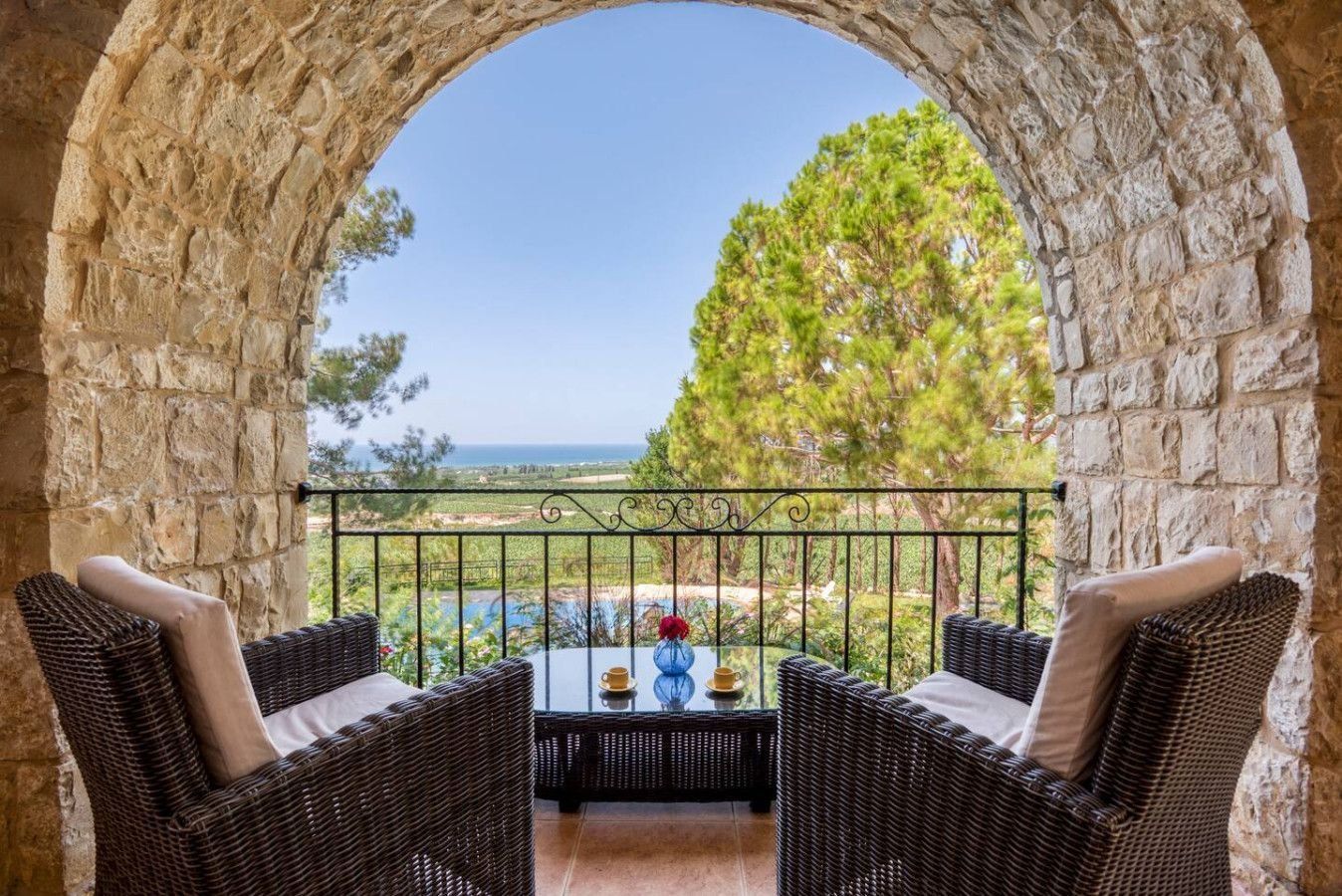 Phoenicians' Landing, a 5-bedroom villa in Tyr: the stone arch looking out to the sea