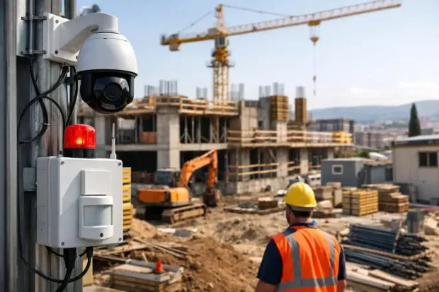 cantiere edile con videosorveglianza