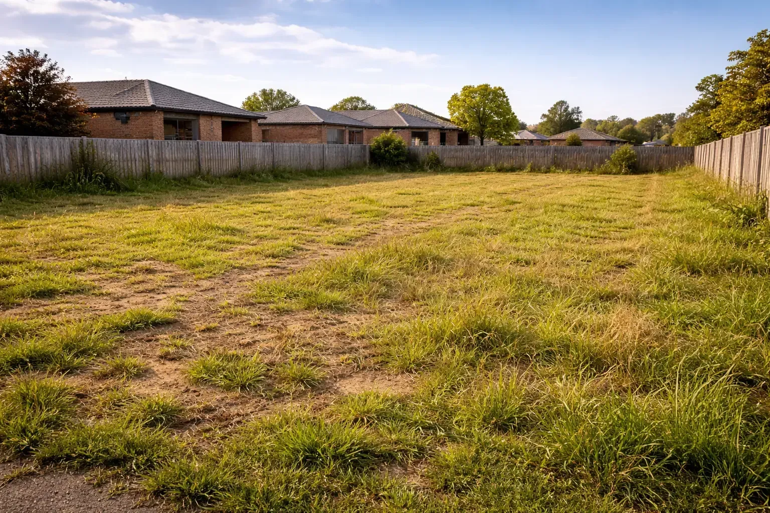A vacant block ready to start the slab prep in Mount Lofty, Toowoomba