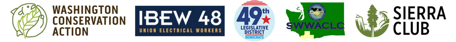 Endorsements for Gordon Matthews Washington Conservation Action, IBEW Electrical Workers, 49th Legislative District Democrats, SWWACLC, Sierra Club