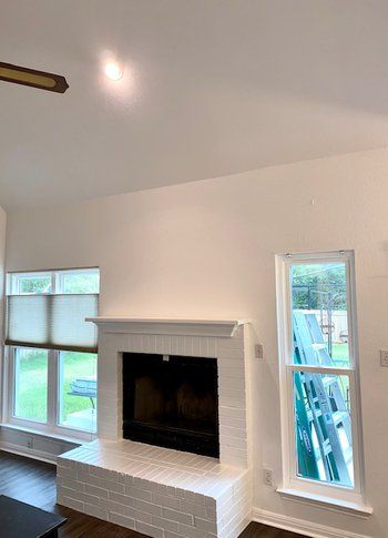 Home in Buda, TX that had full interior painting of walls, ceilings, doors, trim and cabinets painted by Austin Painting and Cabinets