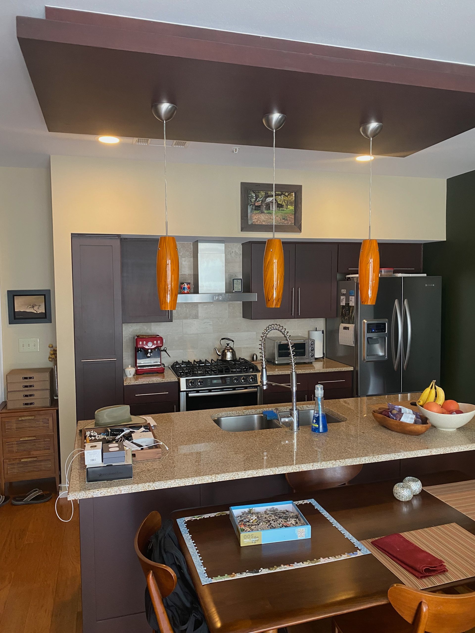 Barton Hills Austin kitchen before remodel with dated cabinets and countertops