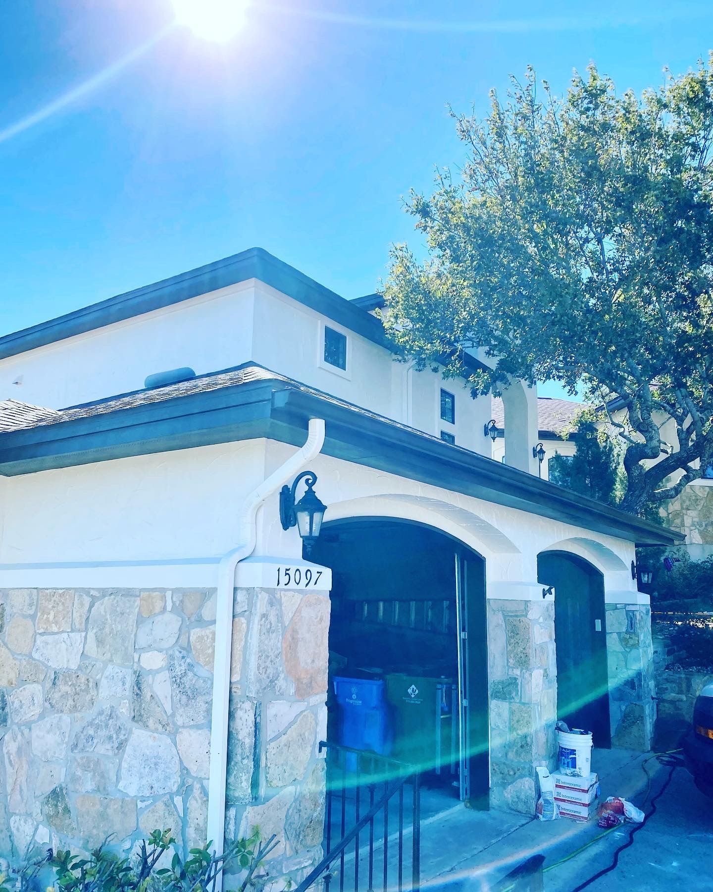 Austin home exterior after painting with fresh updated exterior finish