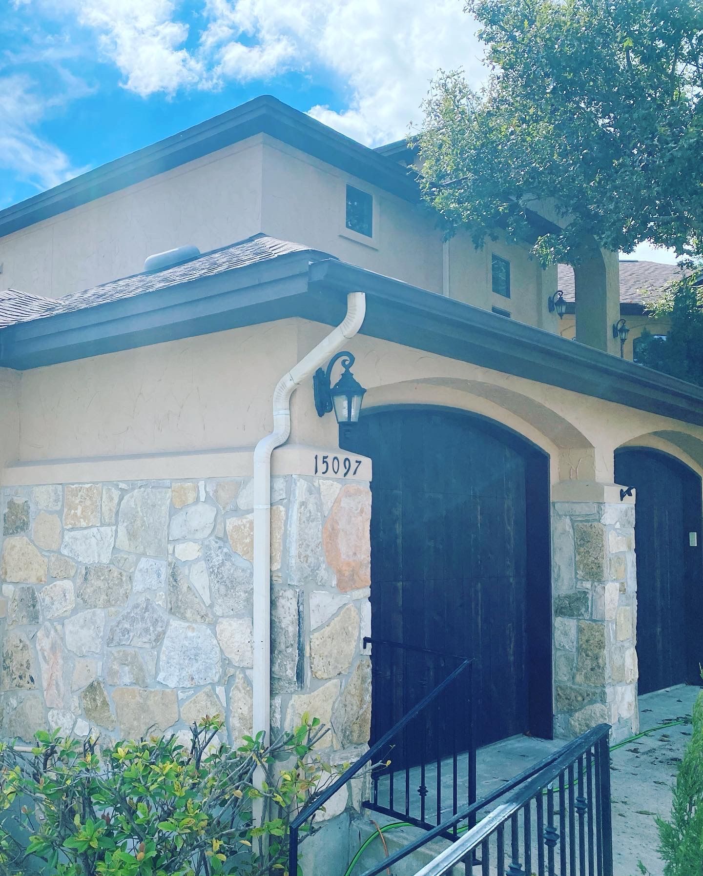 Austin home exterior before painting with old exterior finish