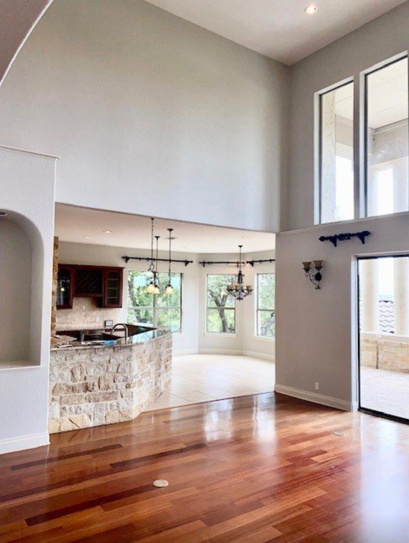 Full interior painting project in Jonestown Texas including walls ceilings doors and trim completed for a repeat client