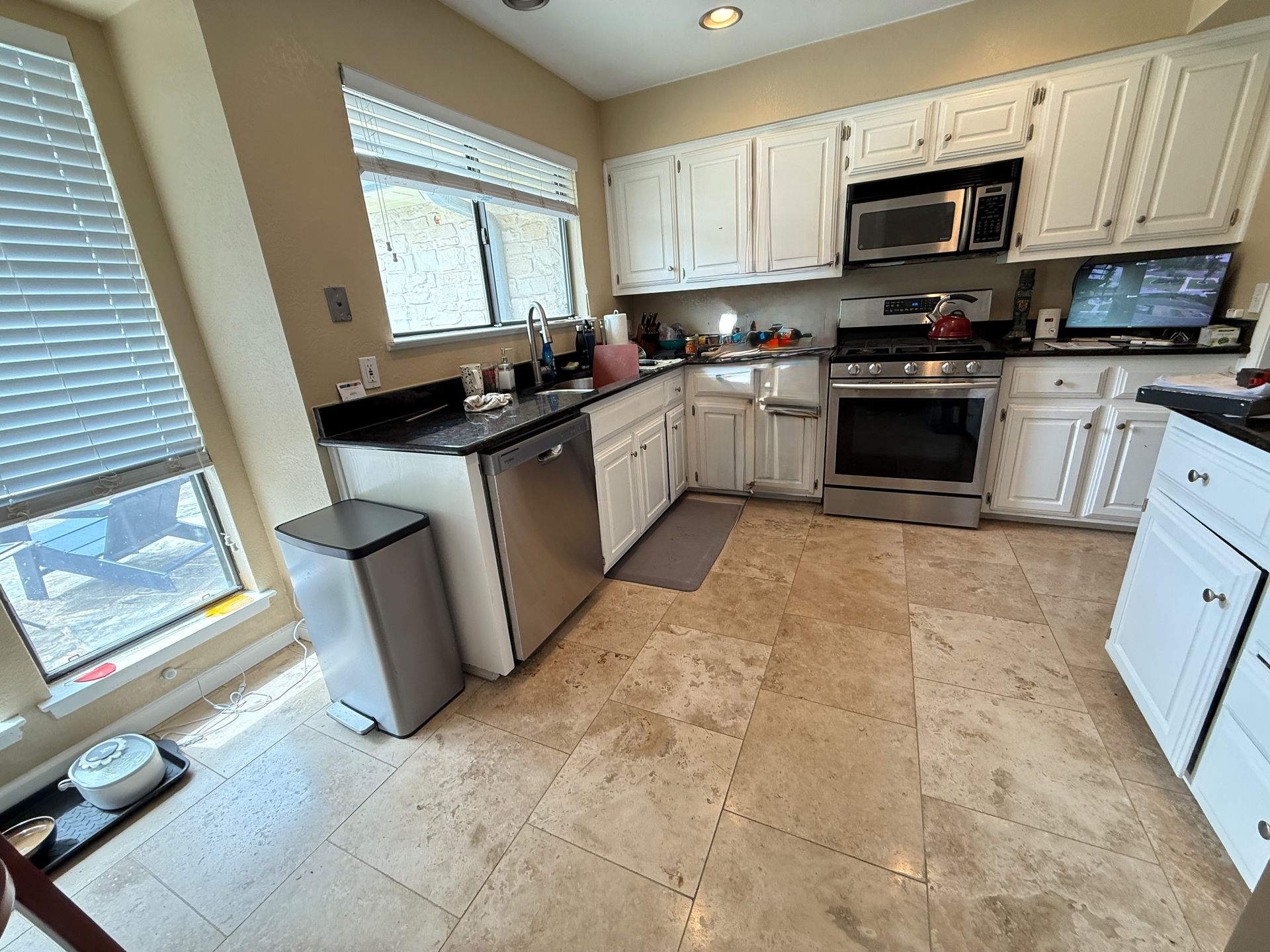 Northwest Austin kitchen before pantry replacement and cabinet remodeling