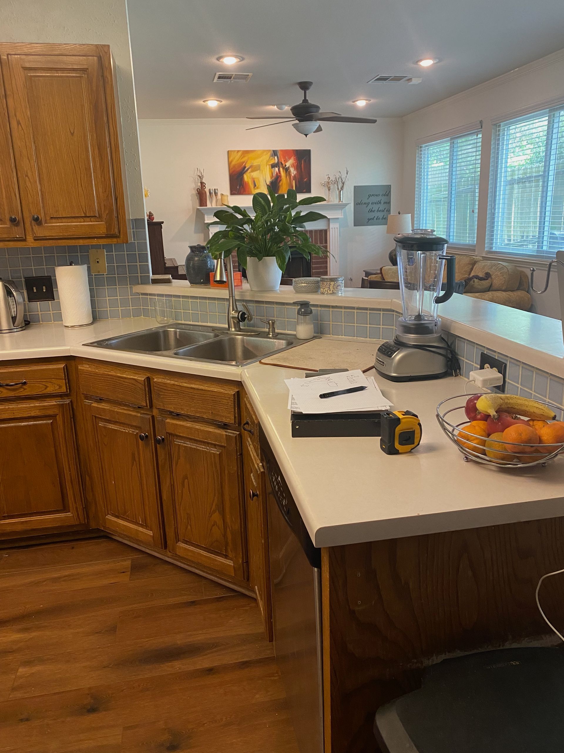 Northwest Austin kitchen before cabinet painting and countertop replacement