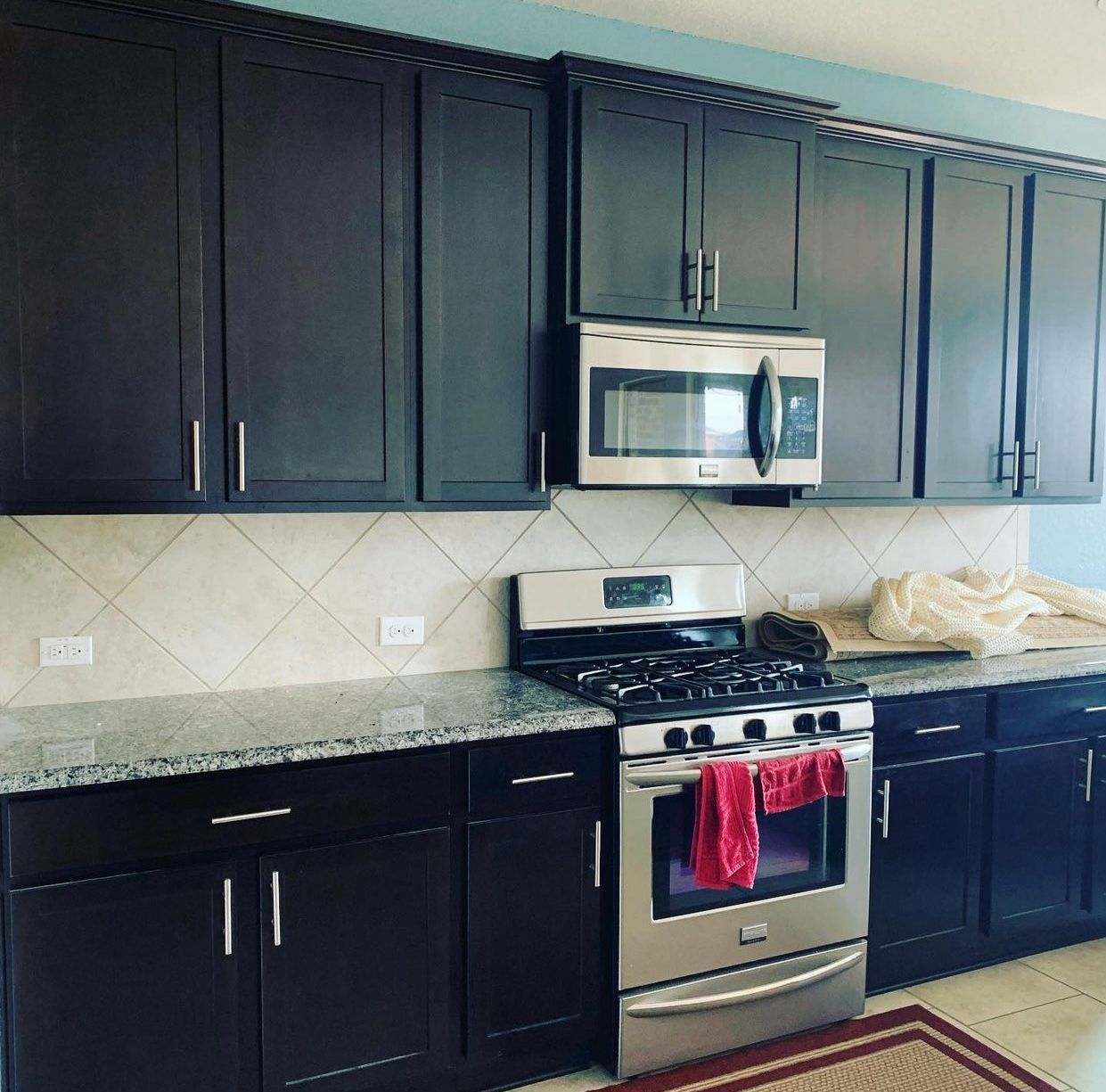 Round Rock kitchen before remodel with dated cabinets and finishes