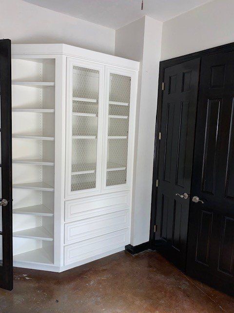 Home in Lake Travis area of Austin, TX that had whole house cabinet painting and cabinet staining completed by Austin Painting and Cabinets