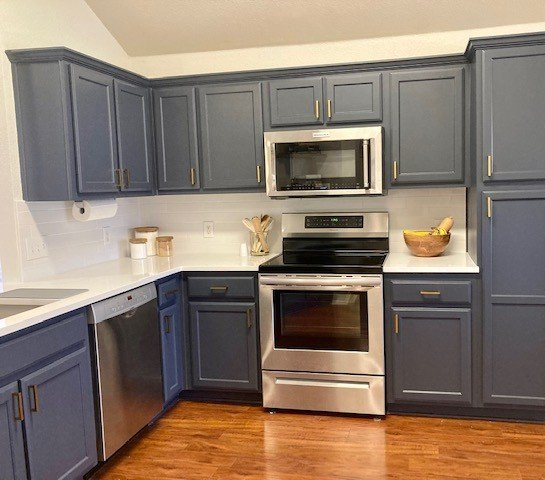 Home located in Austin, TX that chose Austin's best cabinet painting company Austin Painting and Cabinets for their cabinet painting project