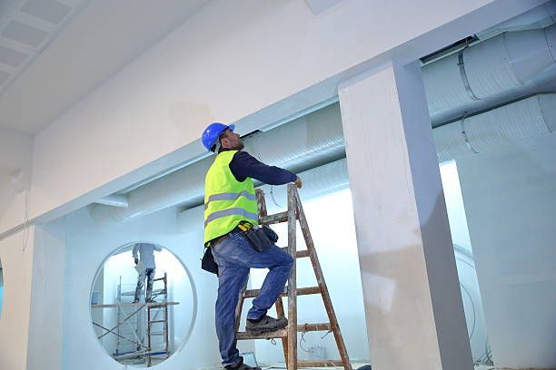 Commercial painting being completed by Austin Painting and Cabinets for a business in Austin, TX