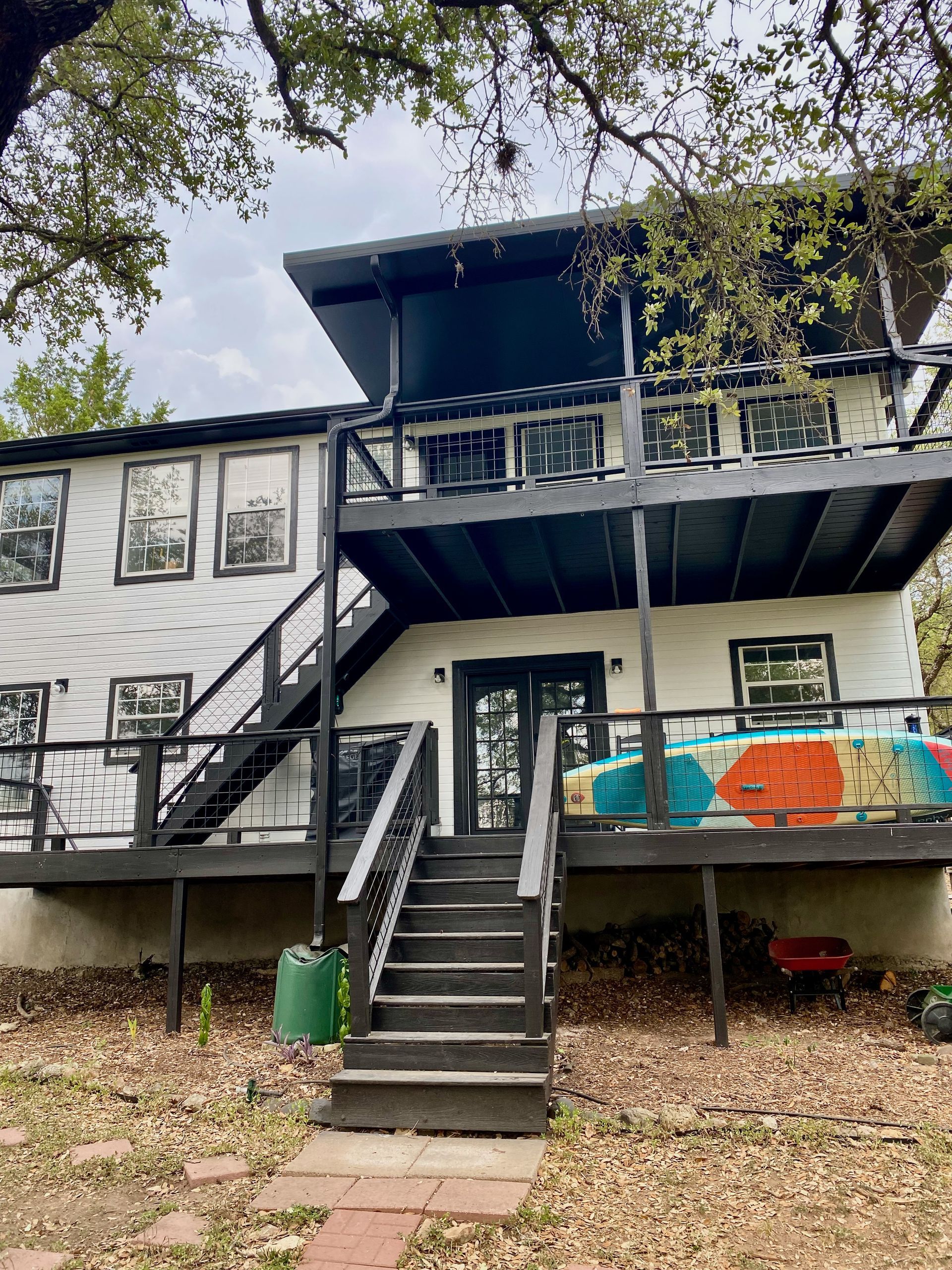 Exterior painting project in Austin completed for a repeat client of Austin Painting and Cabinets