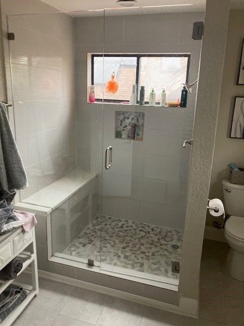 bathroom remodel in austin tx with tub to shower conversion
