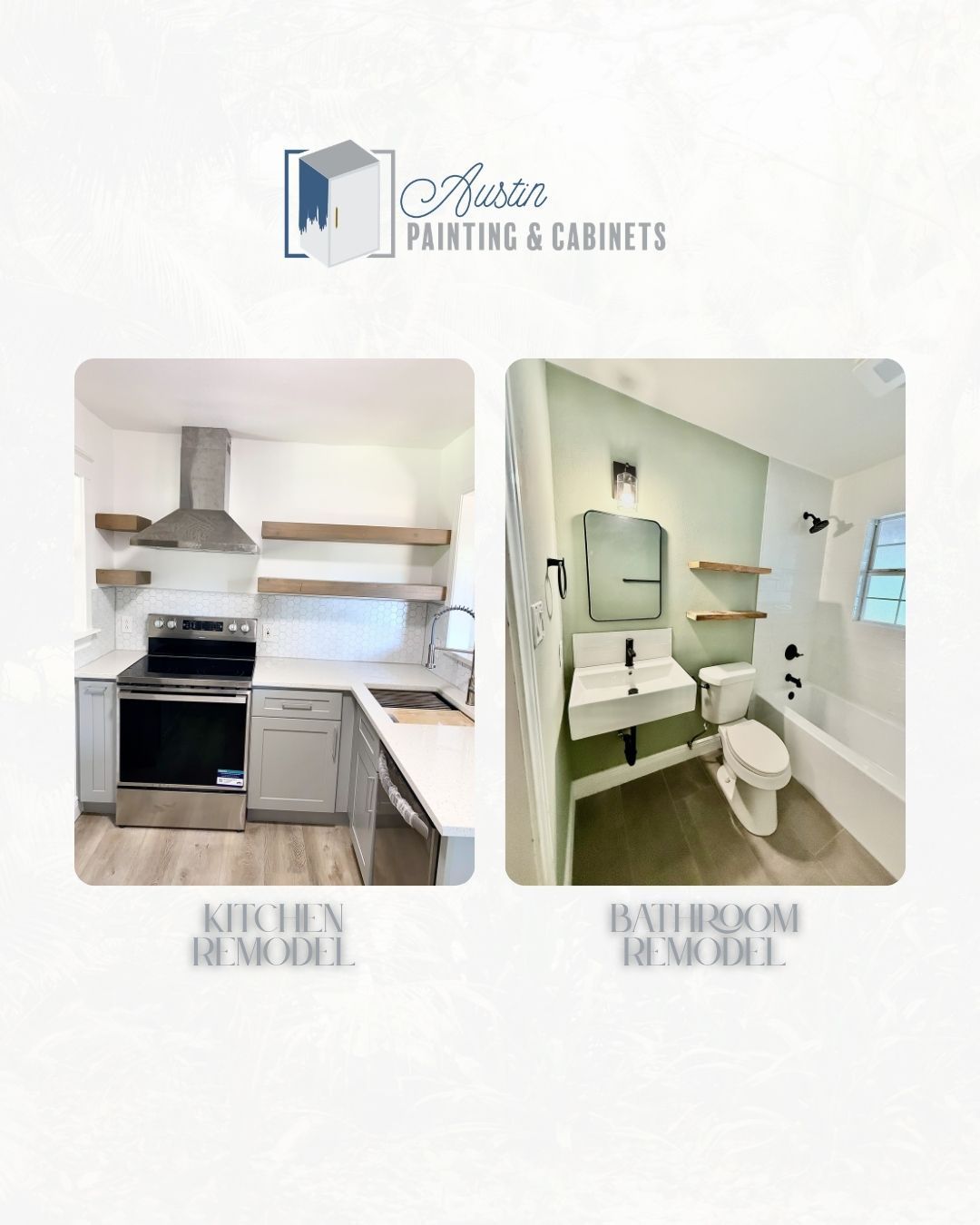 Repeat client project in East Austin featuring Kitchen Remodeling and Bathroom Remodeling 