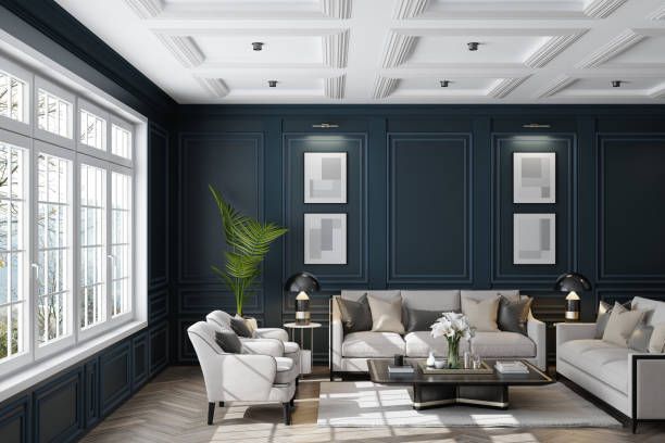 Interior painting in Austin TX with clean wall lines smooth trim finish and bright updated living space