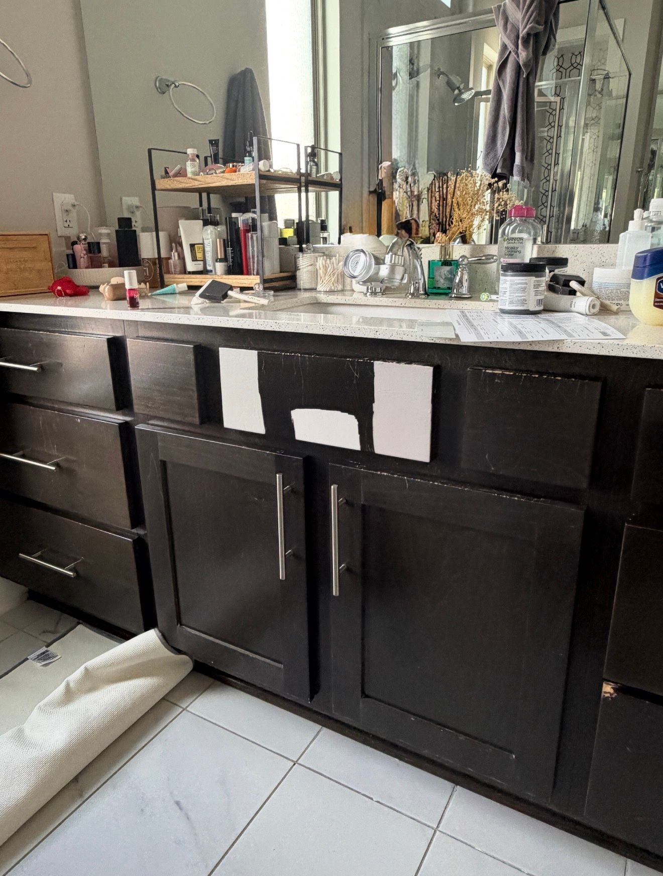 Southwest Austin bathroom before remodel with outdated vanity and finishes
