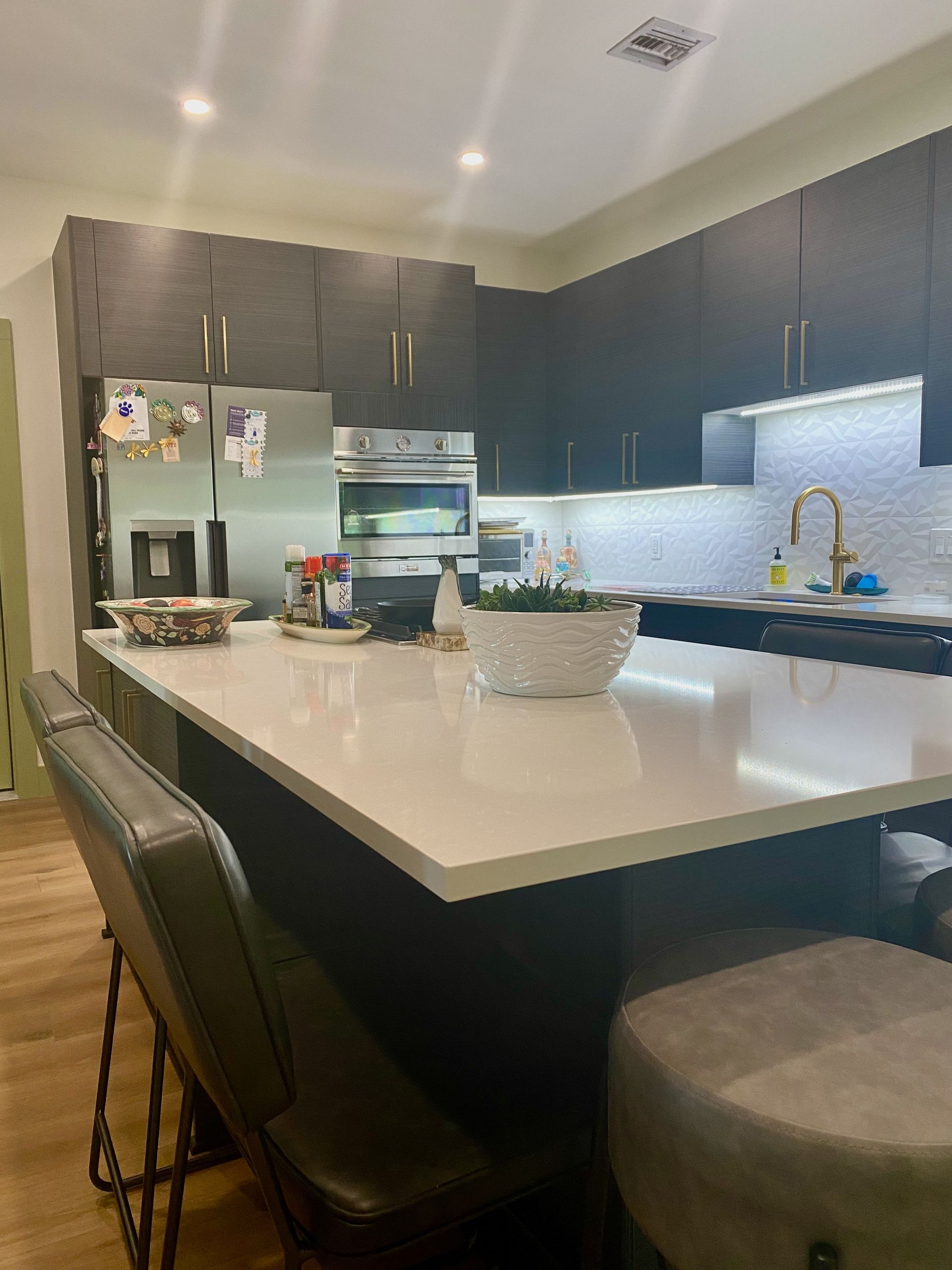 Kitchen remodel in West Lake Hills completed for a repeat client of Austin Painting and Cabinets