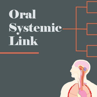 An illustration of the oral systemic link with a diagram of the human body.