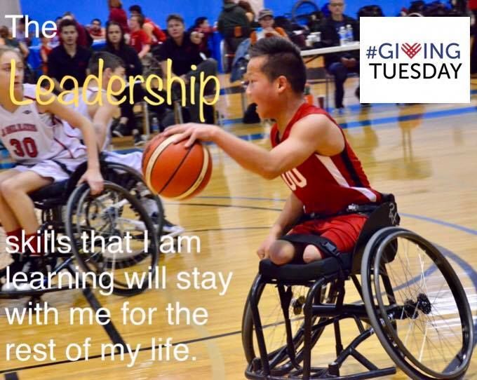 Player dribbles, text says the leadership skills learned will last a lifetime