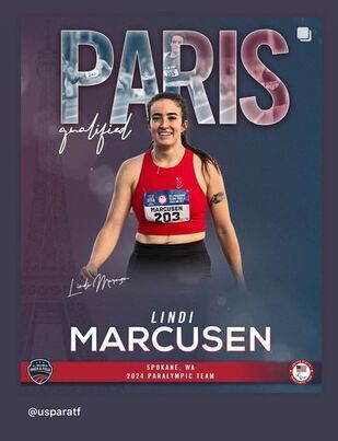 Paris qualified graphic for Lindi Marcusen, 2024 Paralympic Team