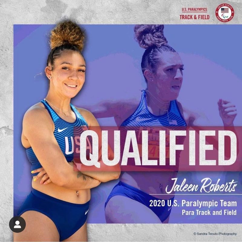 Jaleen Roberts Qualified graphic, 2020 U.S. Paralympic Team track and field