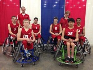 Junior wheelchair basketball team at the 2014 NWBA Junior Championships