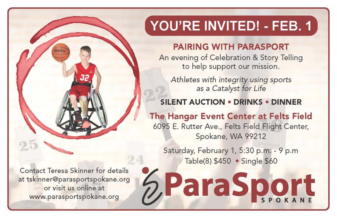 Pairing with ParaSport invitation for Feb. 1 at the Hangar Event Center