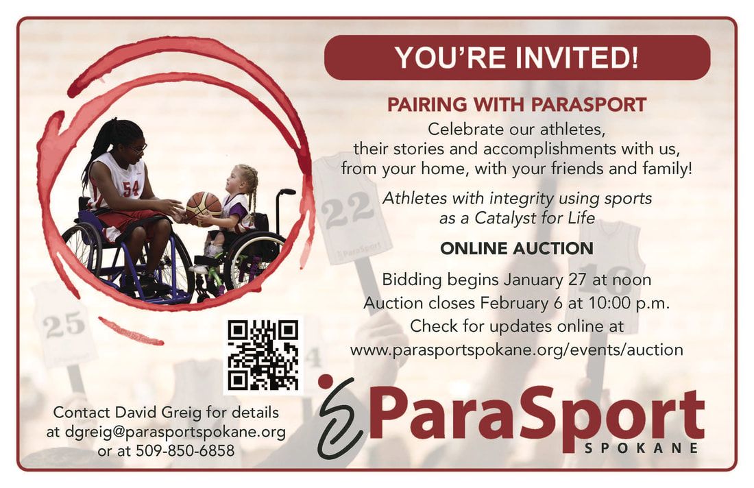 Invitation to the 5th annual Pairing with ParaSport online auction