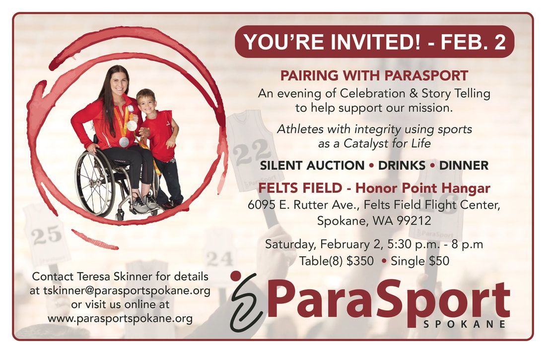 Invitation to Pairing with ParaSport on February 2 at the Honor Point Hangar at Felts Field