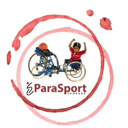 Sponsor package label, ParaSport logo with a cheering young wheelchair athlete
