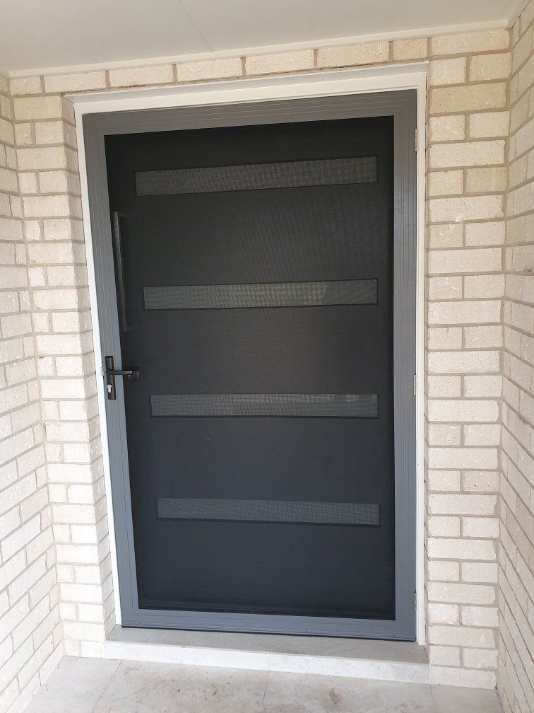 Residential Entry Door With Security Screen Door — Coastal Screens & Glass in Port Macquarie, NSW