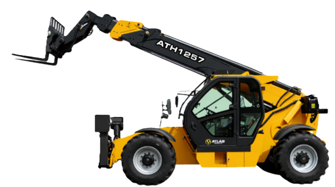 Yellow mini-excavator with black tracks and canopy; bucket lowered, ready to dig.