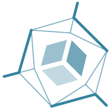 A spider web with a cube inside of it