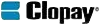 Clopay logo in blue and black text on a white background