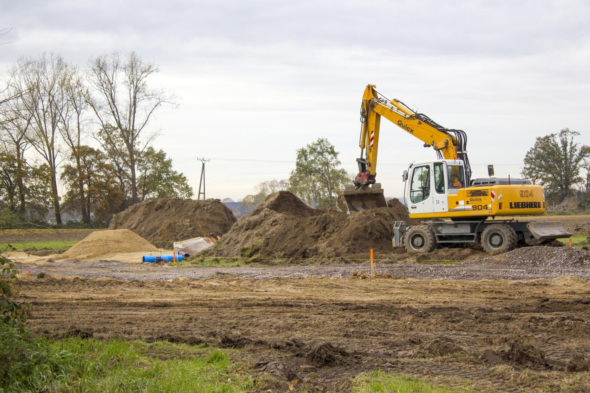 a bulldozer clearing the land