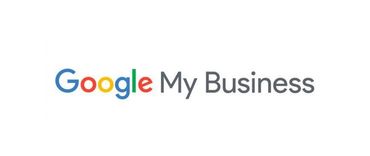 The google my business logo is on a white background.