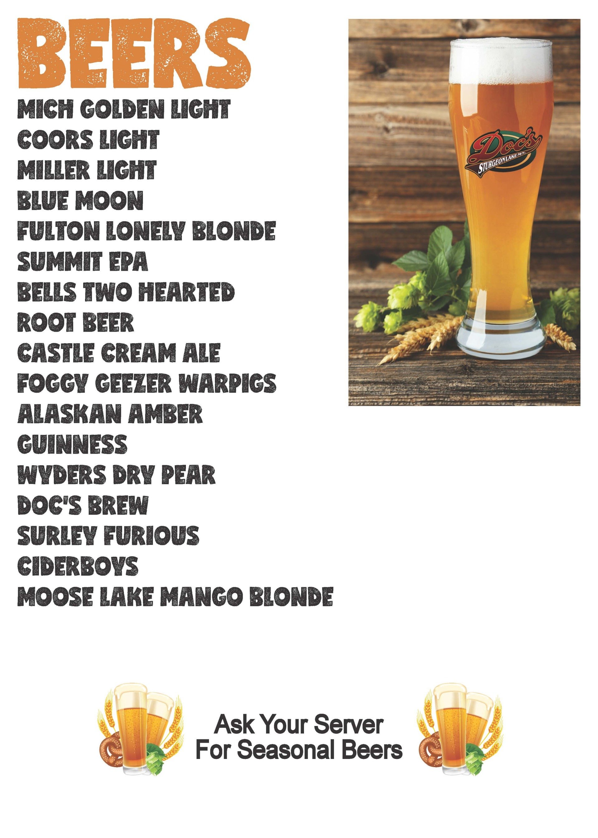 Bar and Grill Sturgeon Lake, MN Doc's Bar and Grill