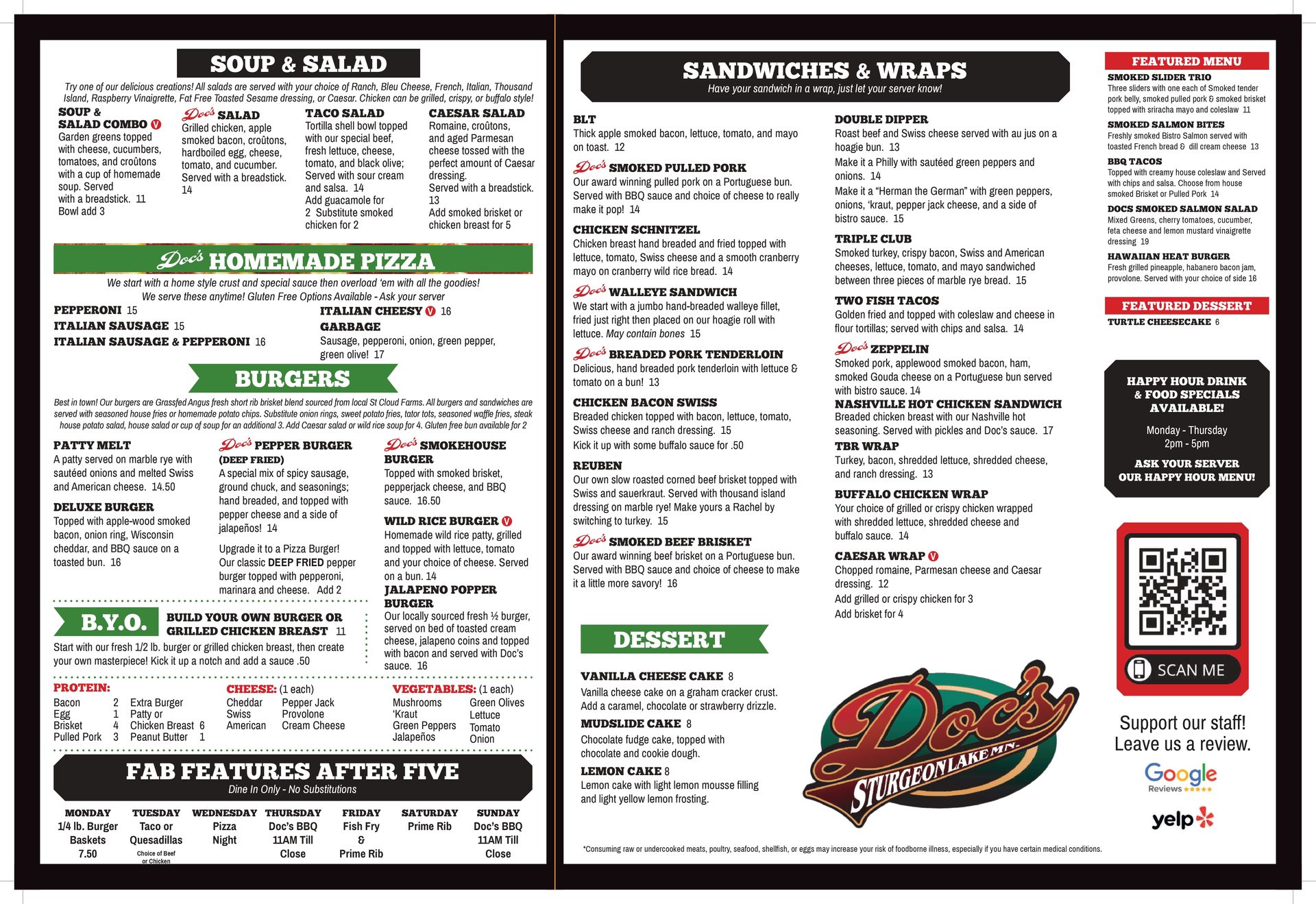Bar and Grill | Sturgeon Lake, MN | Doc's Bar and Grill