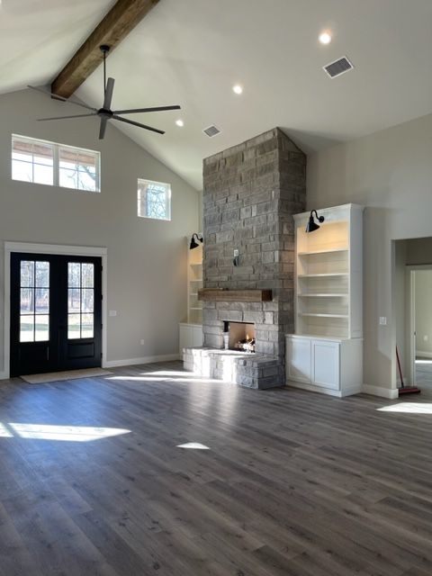 rock fireplace design