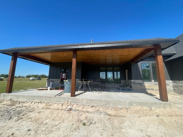 large custom patio