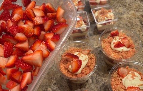 Strawberry Crunch Cheesecake Cup
